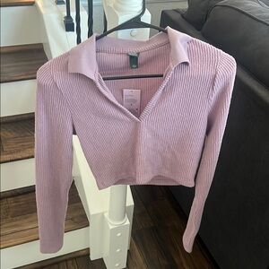 Wild Fable Ribbed Lavender Crop Top